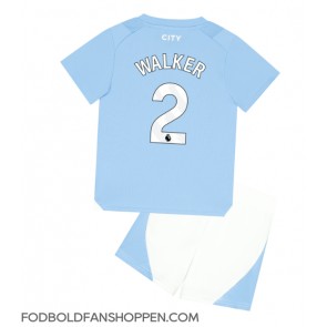 Manchester City Kyle Walker #2 Hjemmebanetrøje Børn 2023-24 Kortærmet (+ Korte bukser)